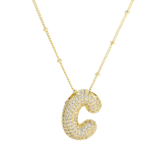 Collar Inicial Brillos C