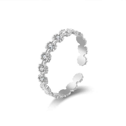 Anillo Dari Plateado