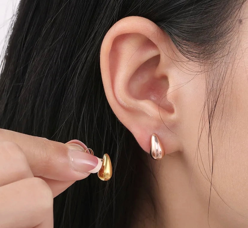 Aretes Gota Mini Dorados