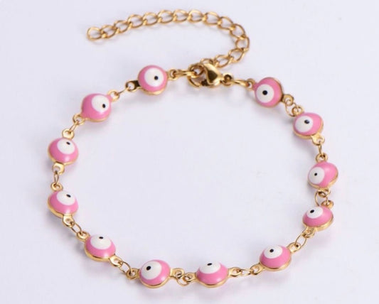 Pulsera Ojo Turco Rosa Pastel