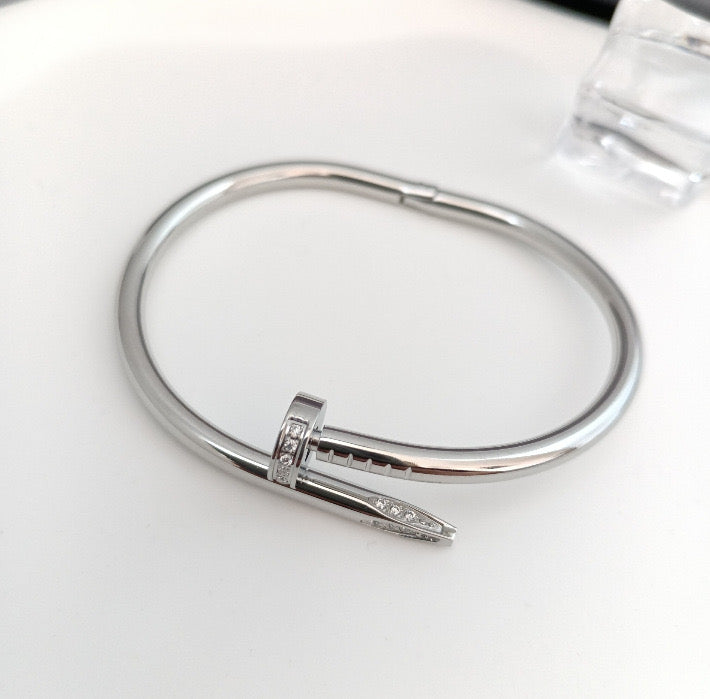 Brazalete Greta Brillos Plateado