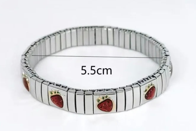 Brazalete Fresa Plateado