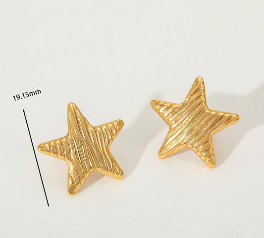 Aretes Estrella Dorada 2cm