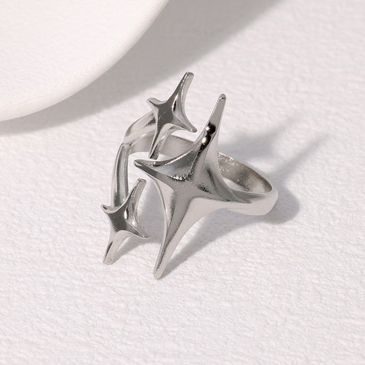 Anillo Estrellas Plateado