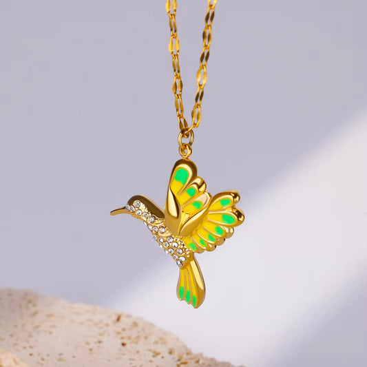 Collar Colibrí Verde