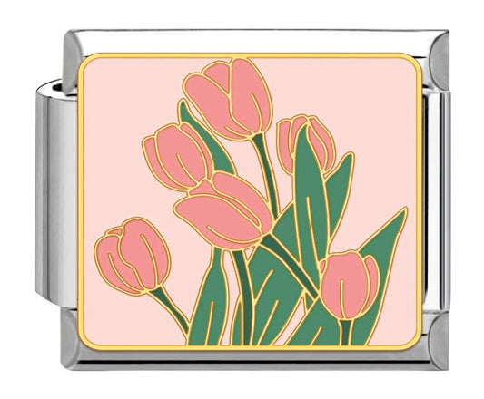Charm Italiano Flores Rosa
