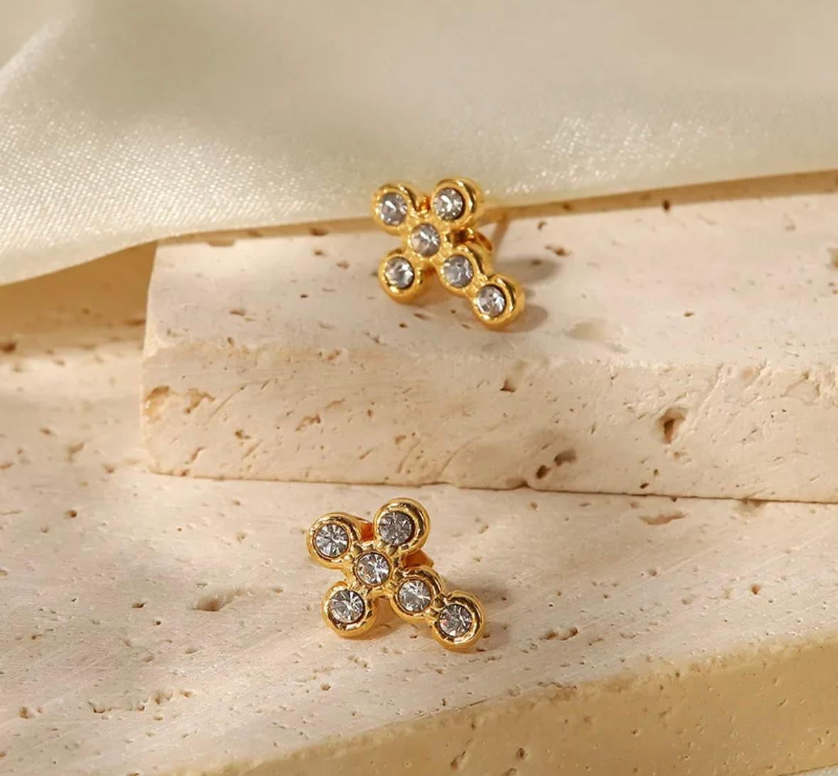 Aretes Cruz Brillos