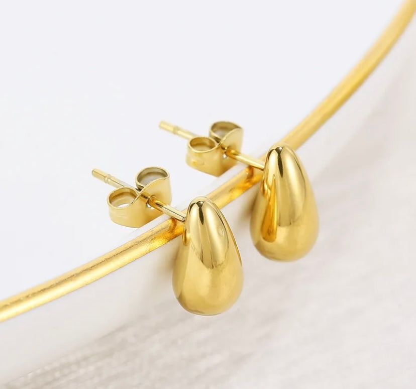 Aretes Gota Mini Dorados
