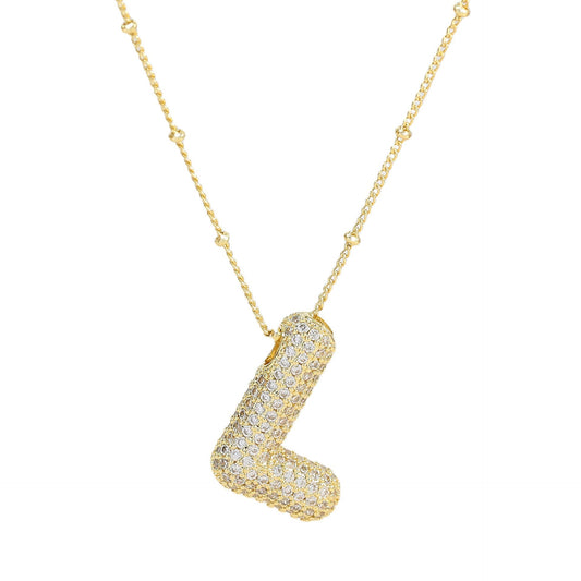 Collar Inicial Brillos L