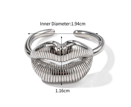 Anillo Kiss Plateado