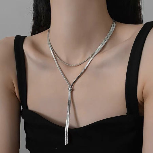 Collar Ambar Plateado