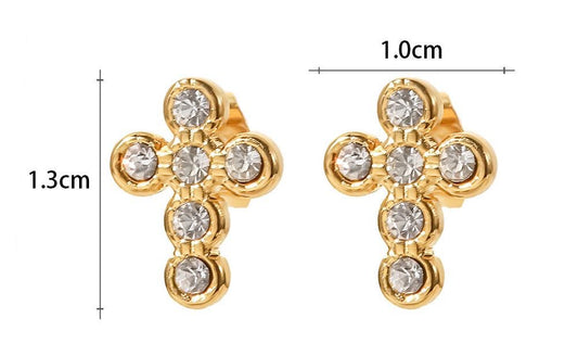 Aretes Cruz Brillos