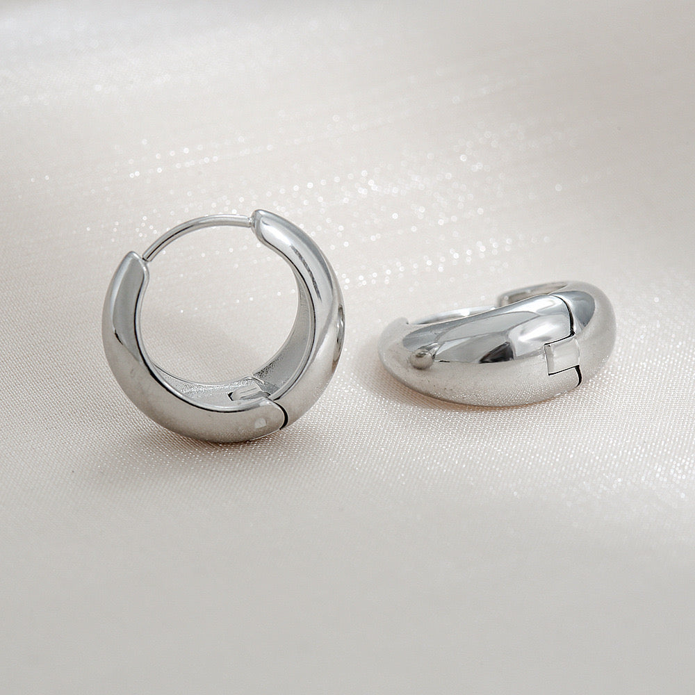 Arracadas Lissa 14mm Plateado