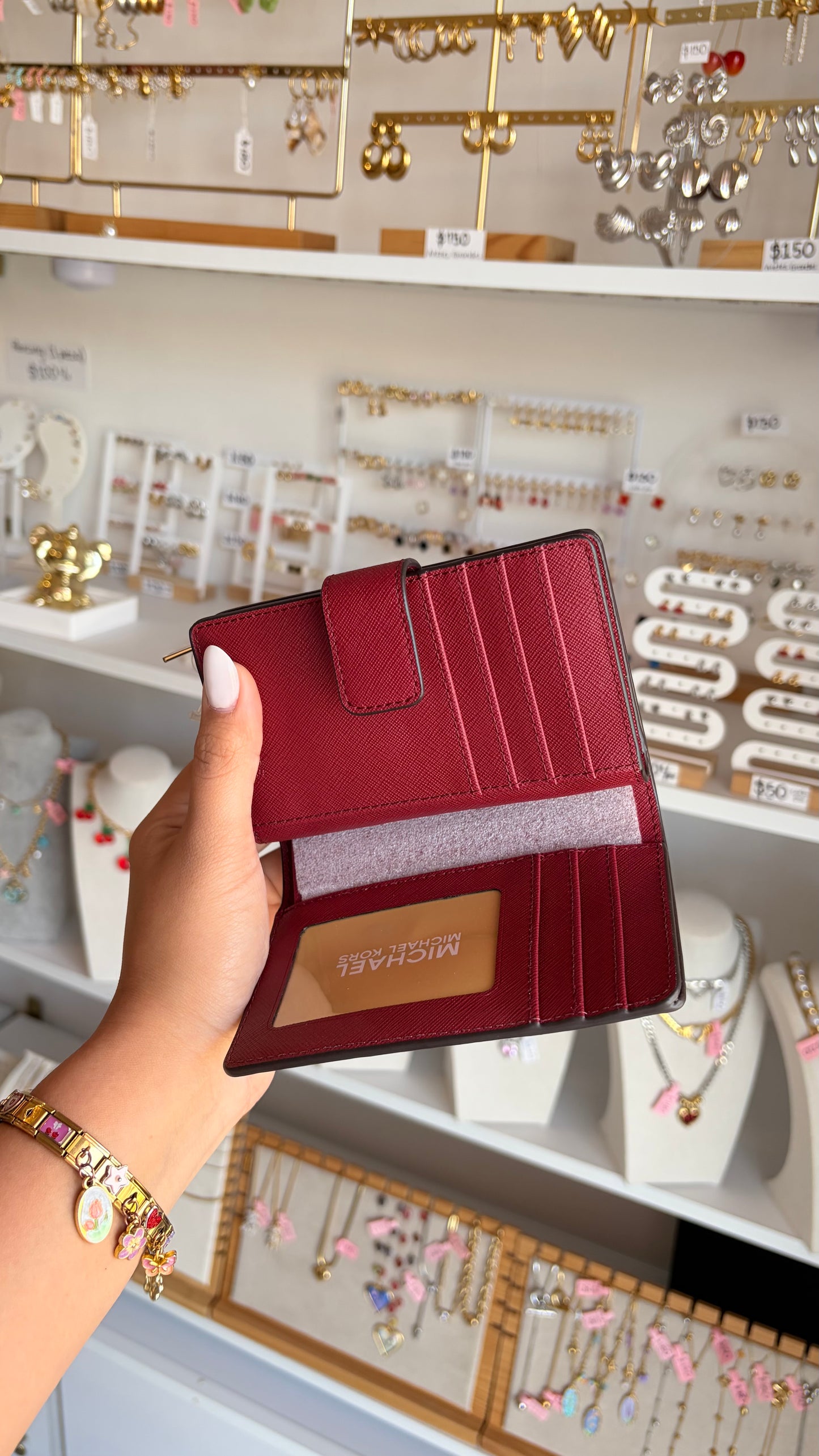 Cartera Dama Rojo Vino Michael Kors