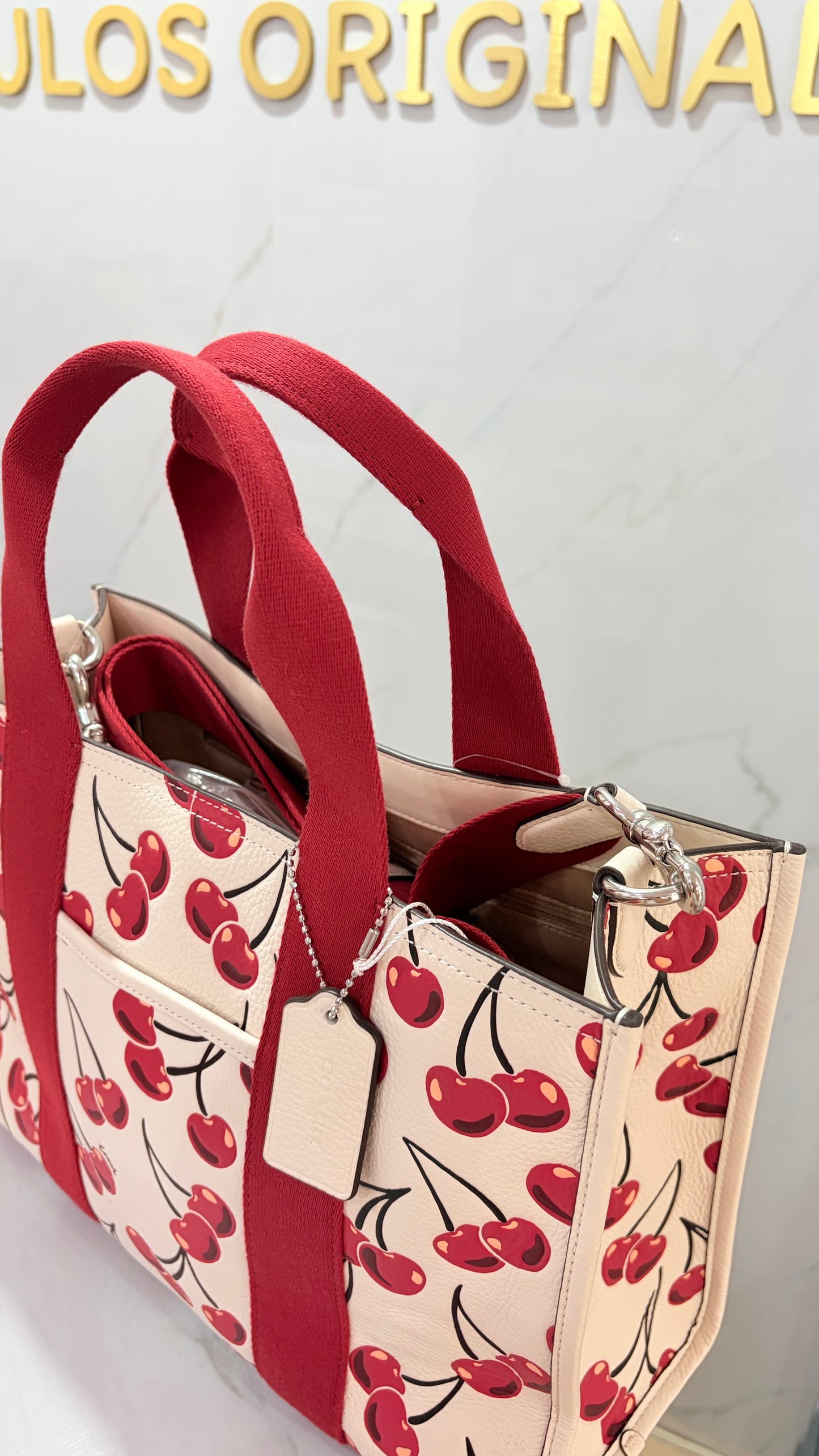 Bolsa Dama Tote Smith Cerezas🍒 Coach