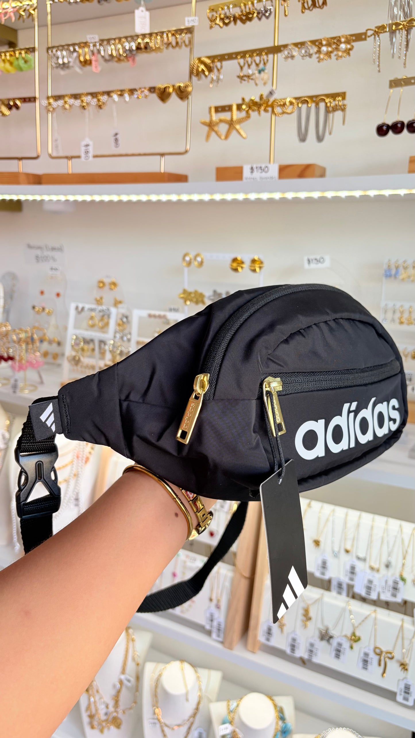 Cangurera Unisex Negra Adidas