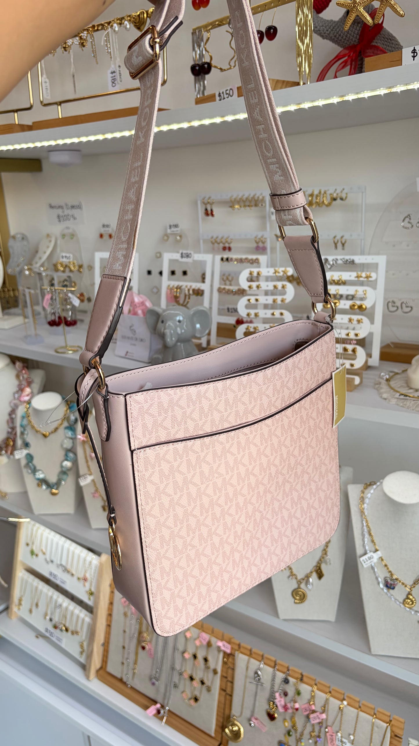 Bolsa Dama Crossbody Rosa Michael Kors