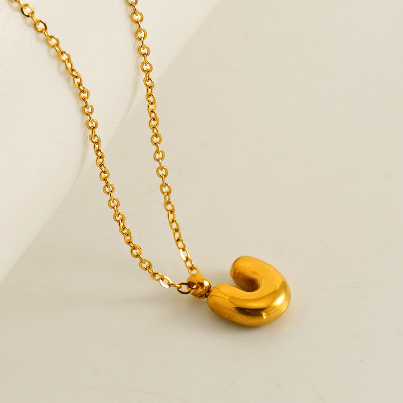 Collar Inicial Mini Dorado Acero
