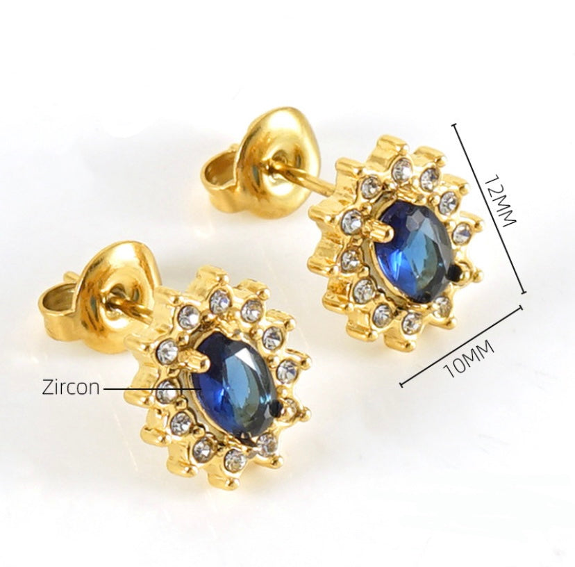Aretes Amania Azul