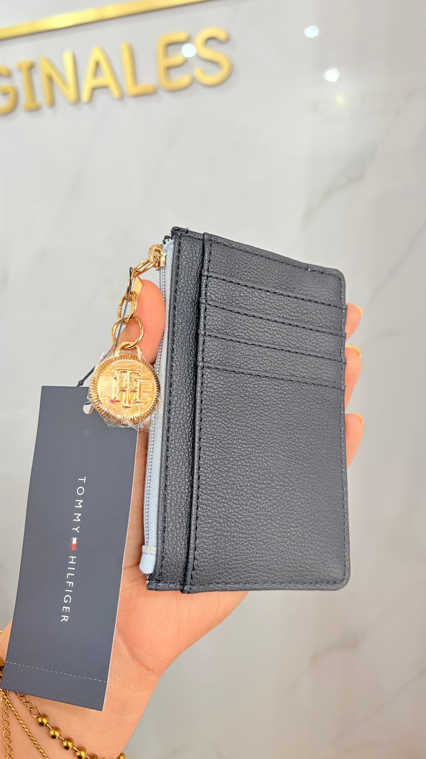 Monedero - Tarjetero Dama Azul Tommy Hilfiger