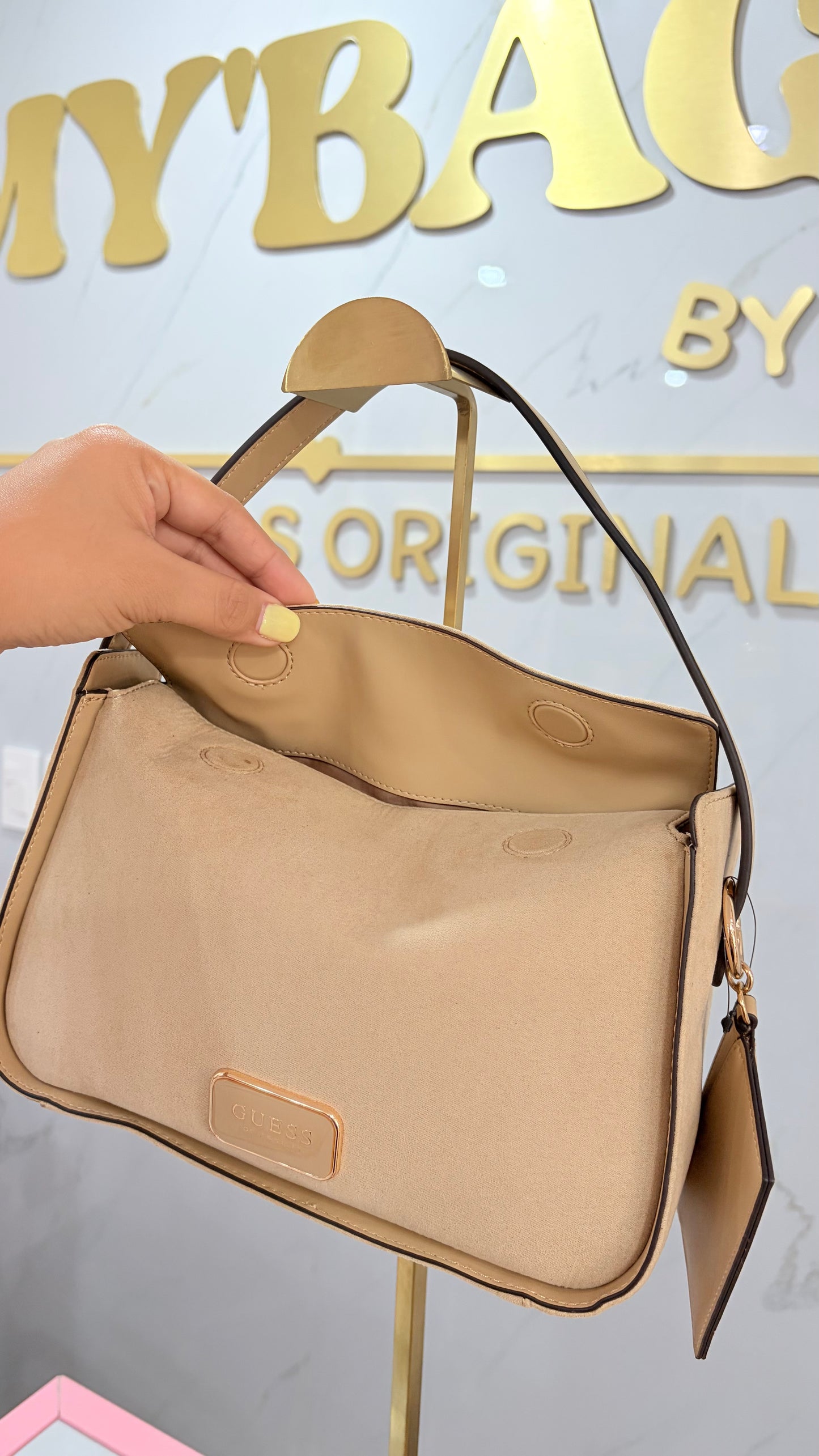 Bolsa Dama Beige Guess