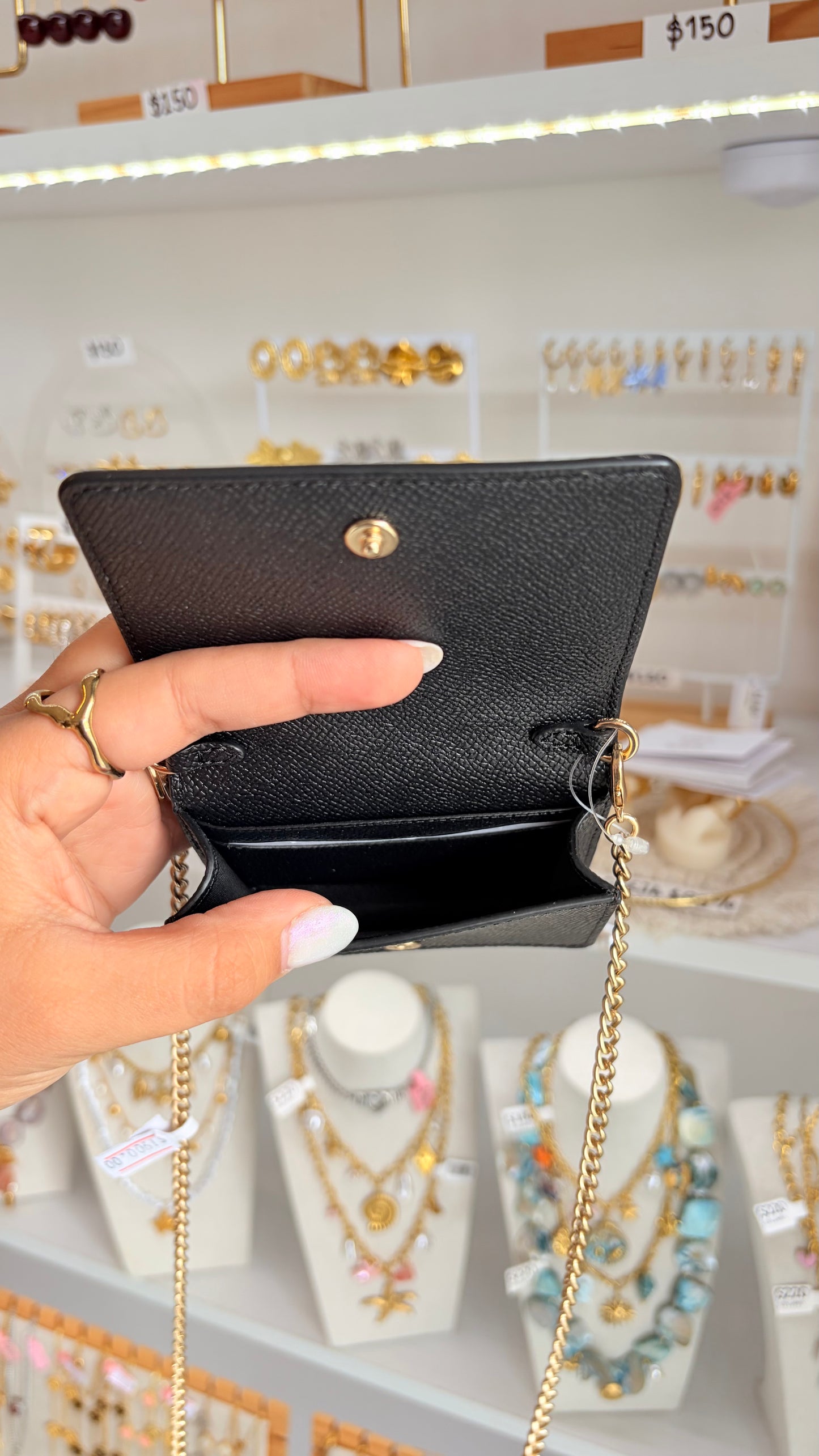 Mini Cartera Crossbody Dama Negra Coach
