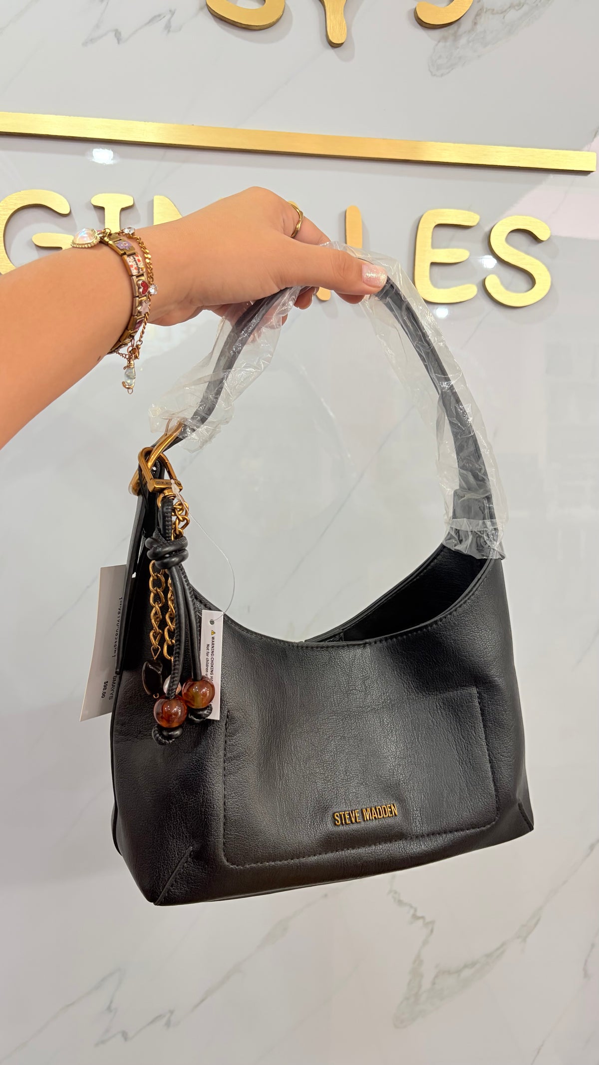 Bolsa Dama Hombro Negra Steve Madden