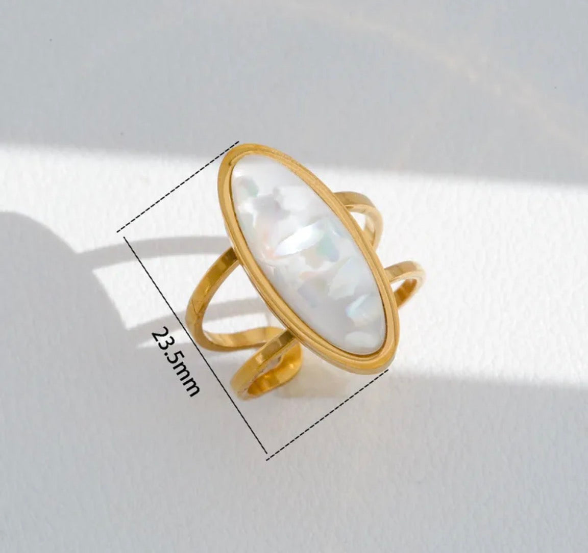 Anillo Óvalo Luna Ajustable