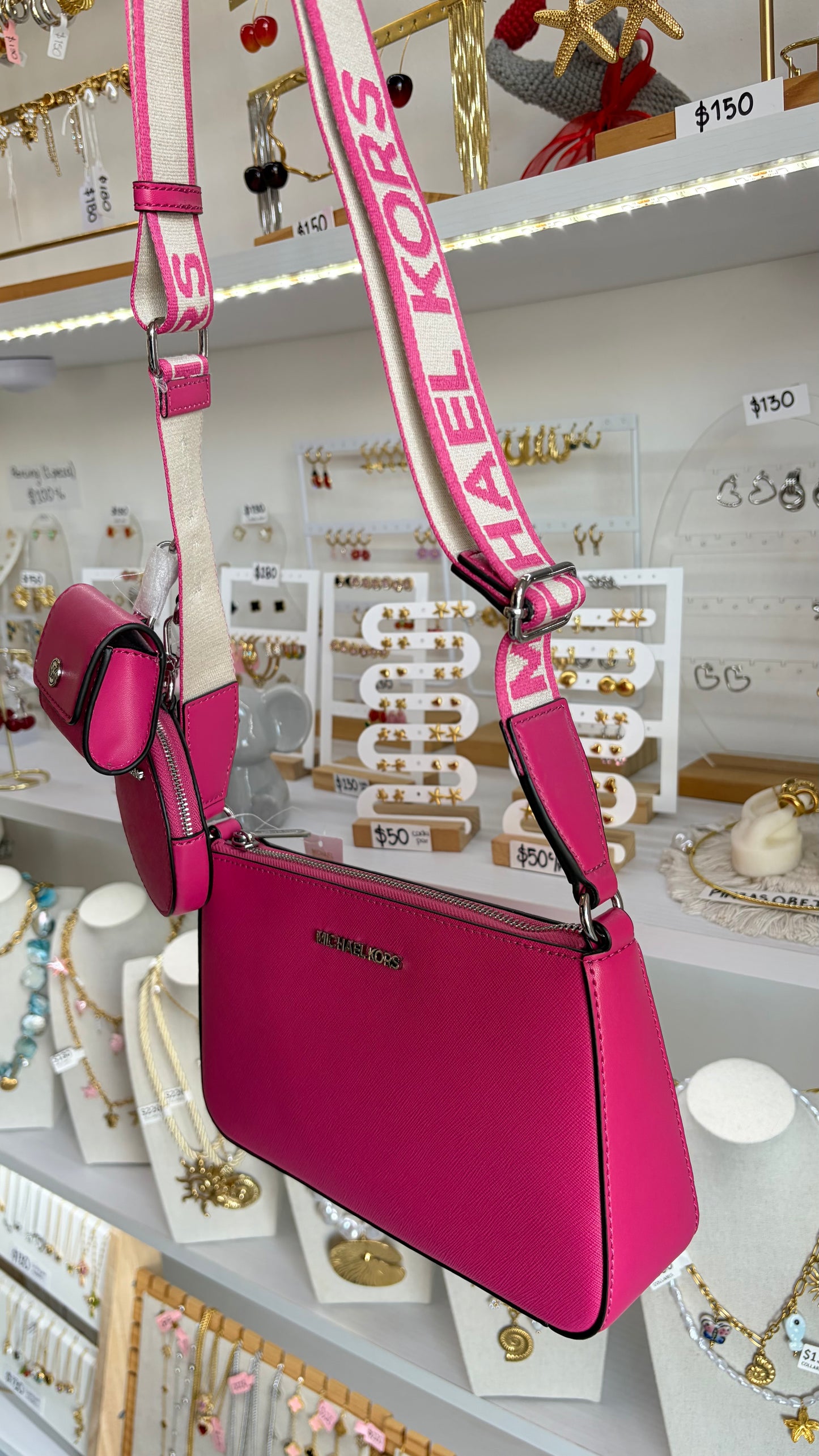 Bolsa Dama Crossbody Fucsia Michael Kors