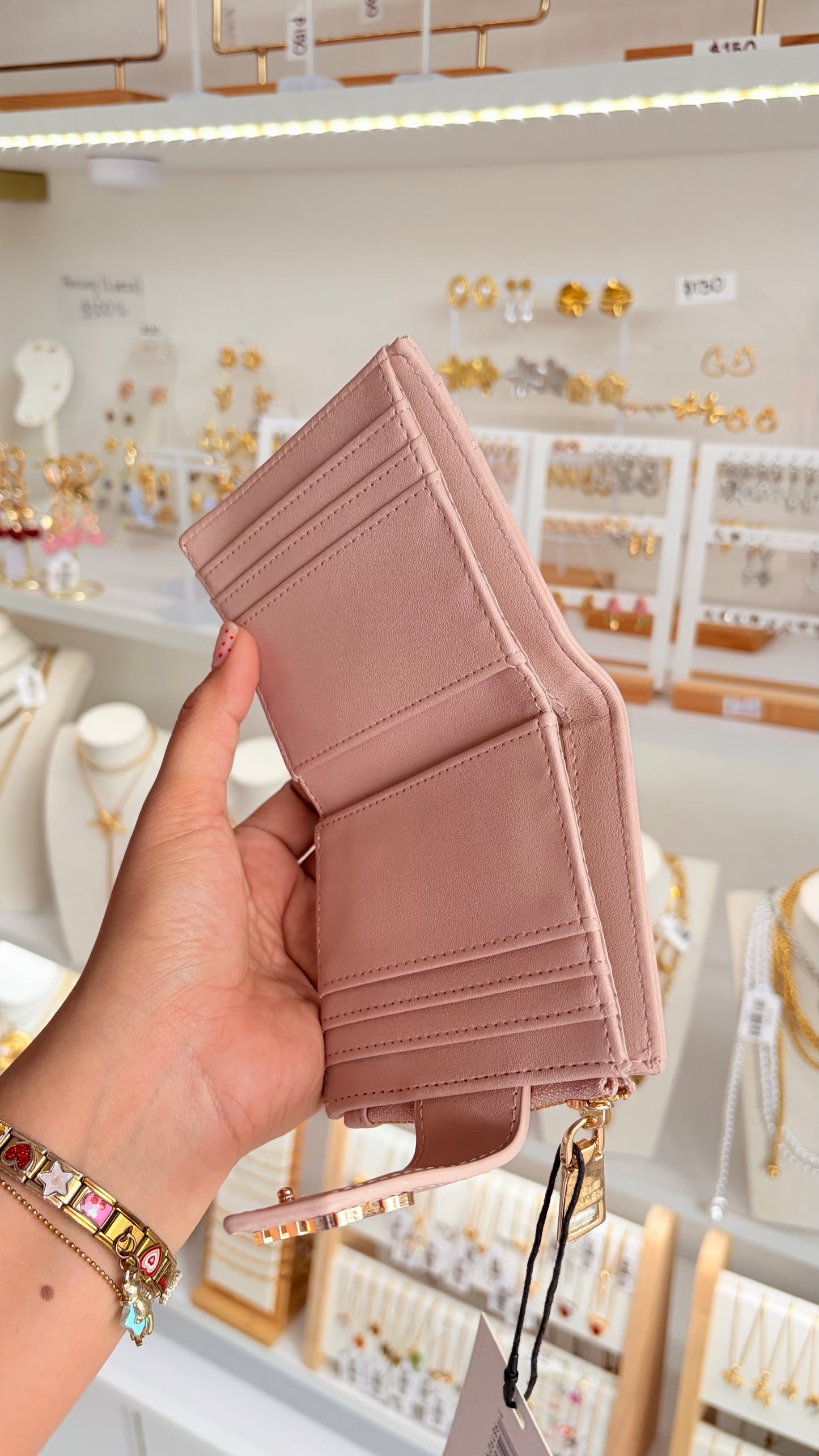 Monedero / Tarjetero Dama Beige Rosa Steve Madden