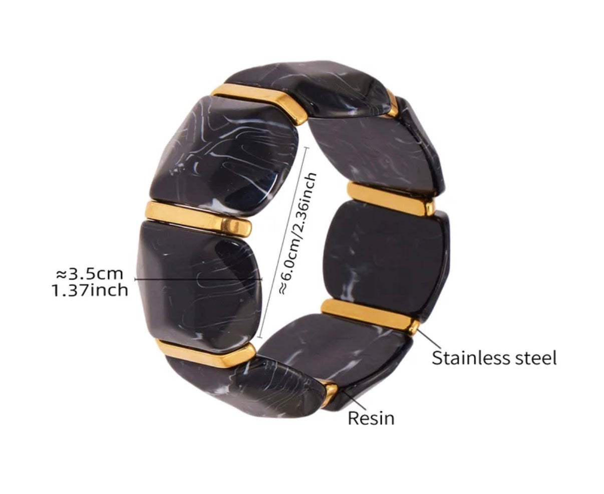 Brazalete Maxi Piedras Negras