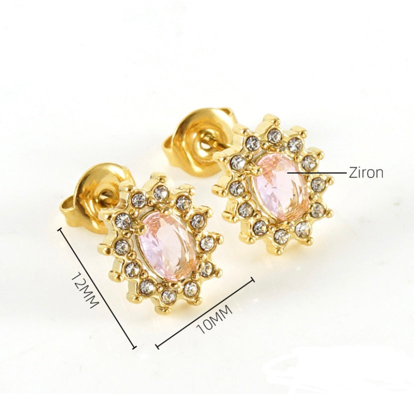 Aretes Amania Rosa
