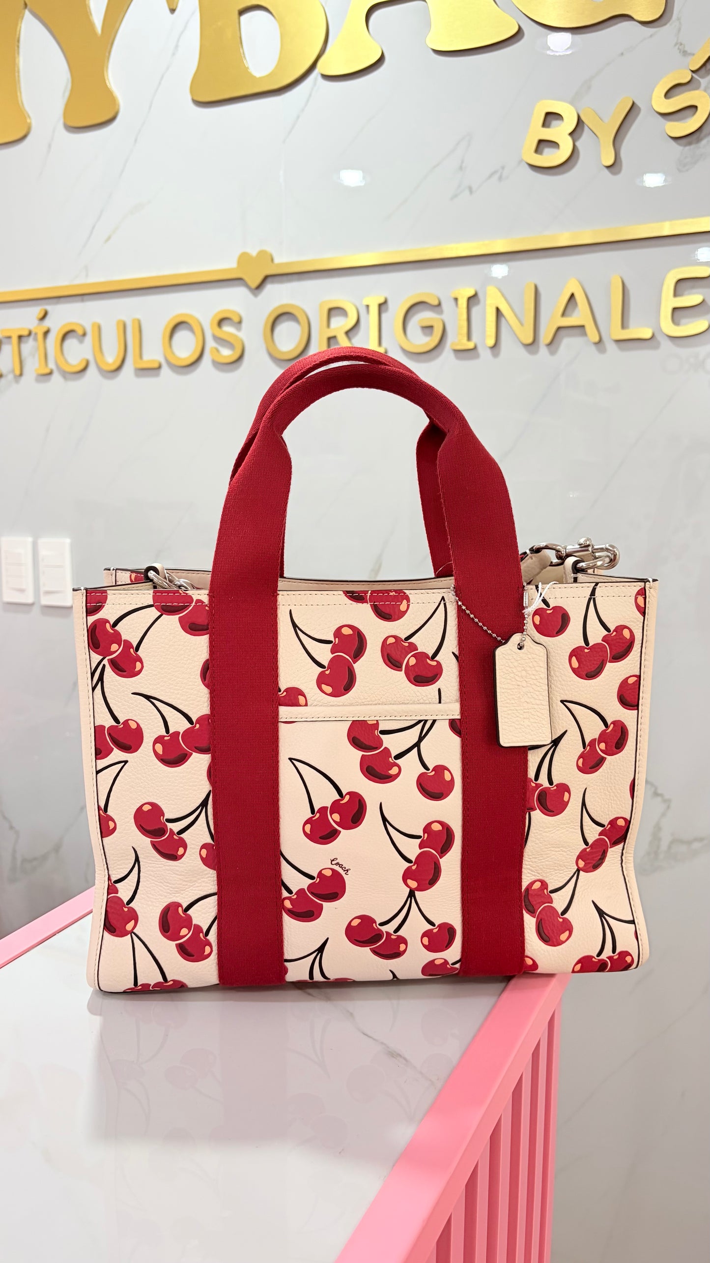 Bolsa Dama Tote Smith Cerezas🍒 Coach