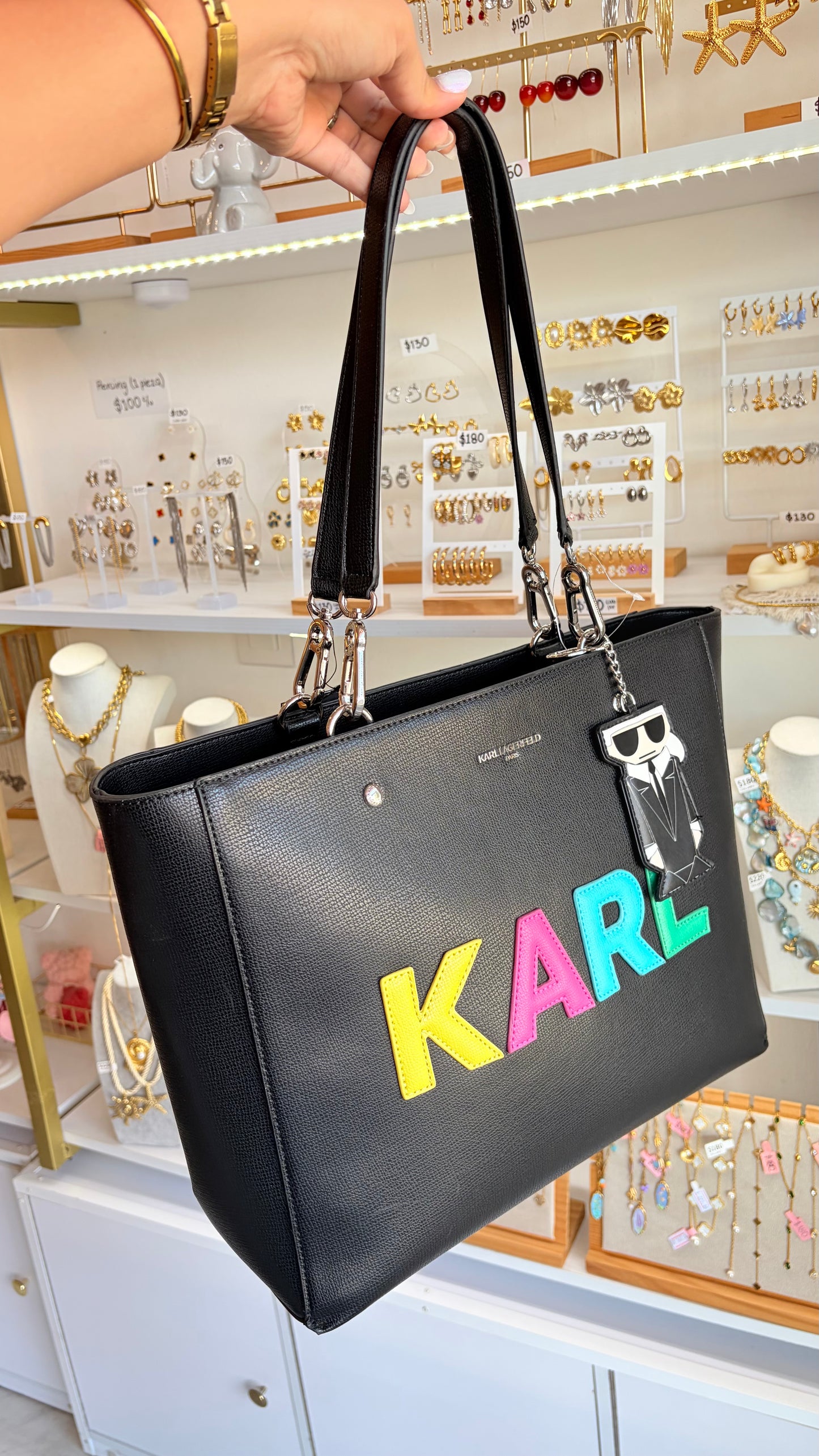Bolsa Dama Tote Negro Karl Lagerfeld