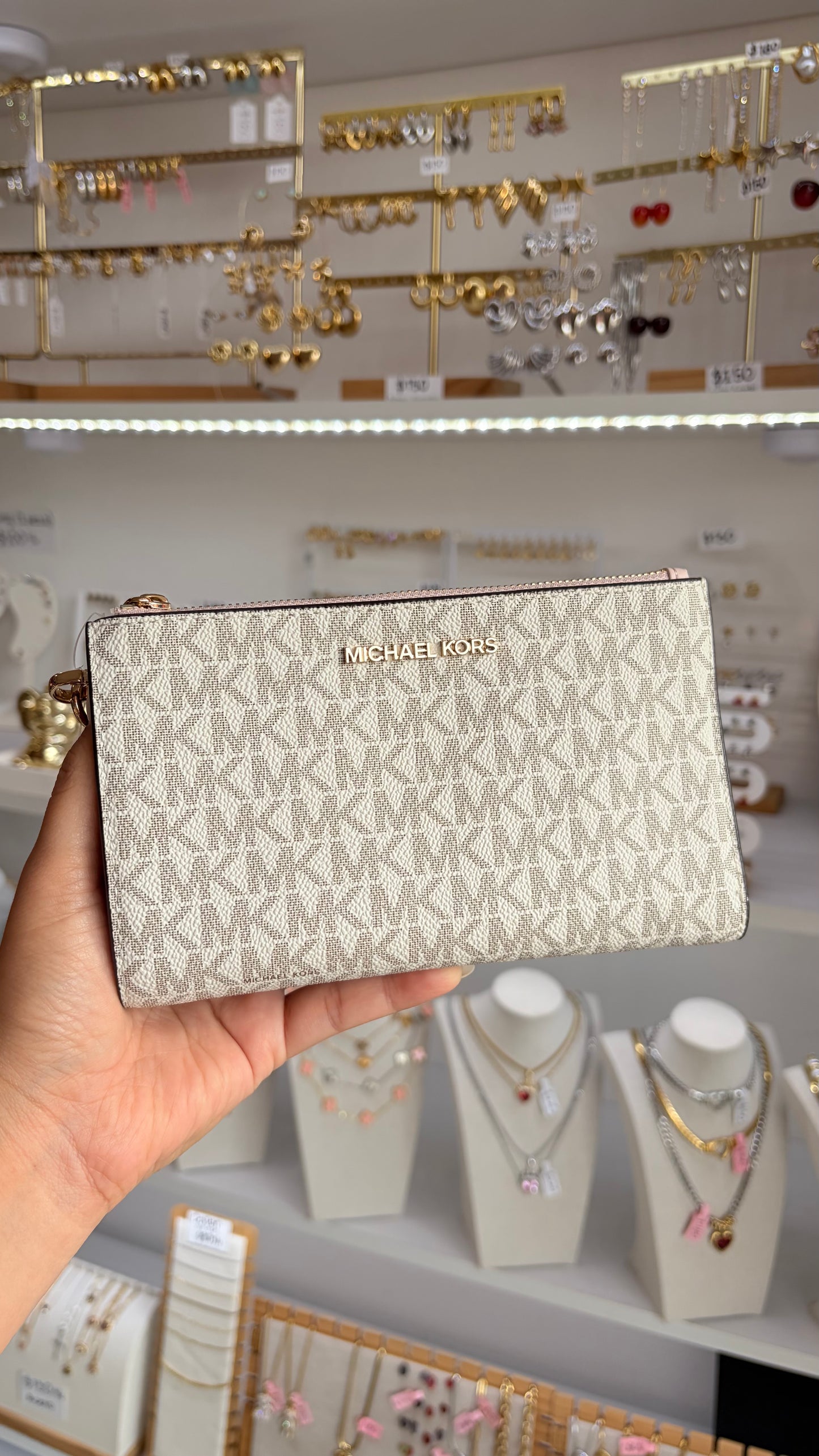 Cartera Dama Rosa Y Vainilla ￼Michael Kors