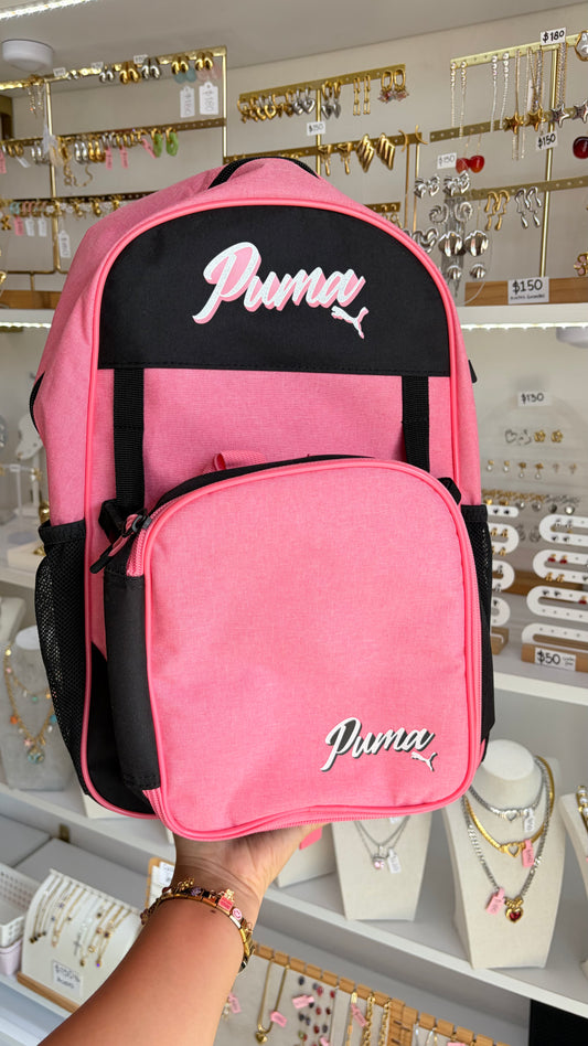 Mochila Dama Grande Con Lonchera Puma
