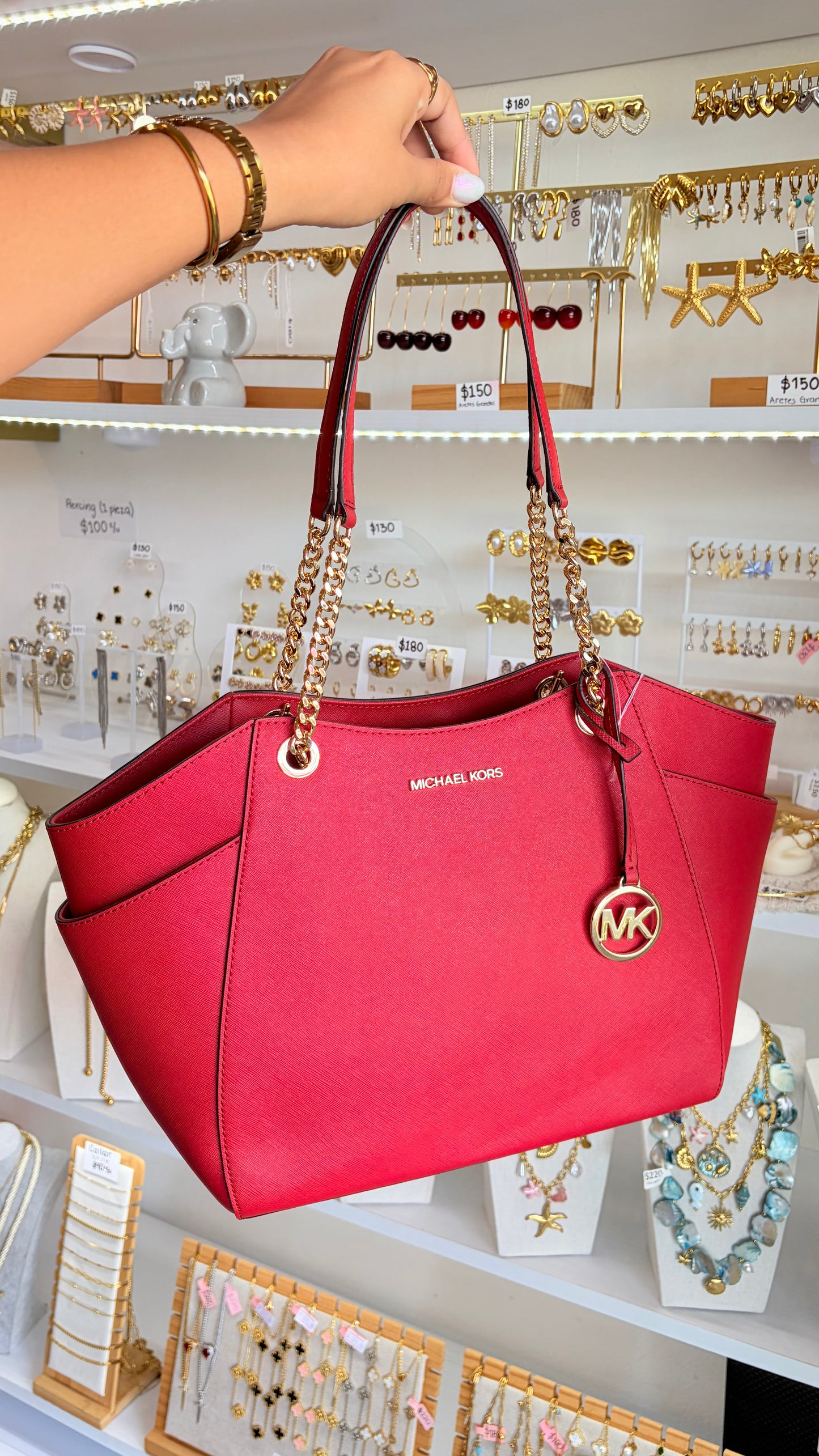 Bolsa Dama Tote Roja Michael Kors
