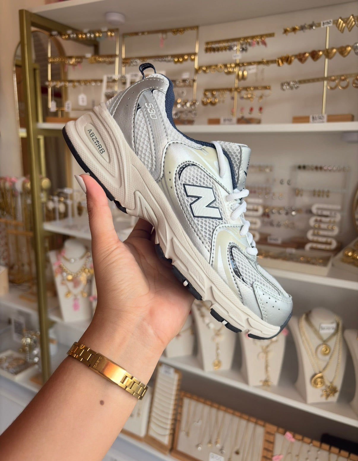 Tenis Gris Y Beige 3mx New Balance