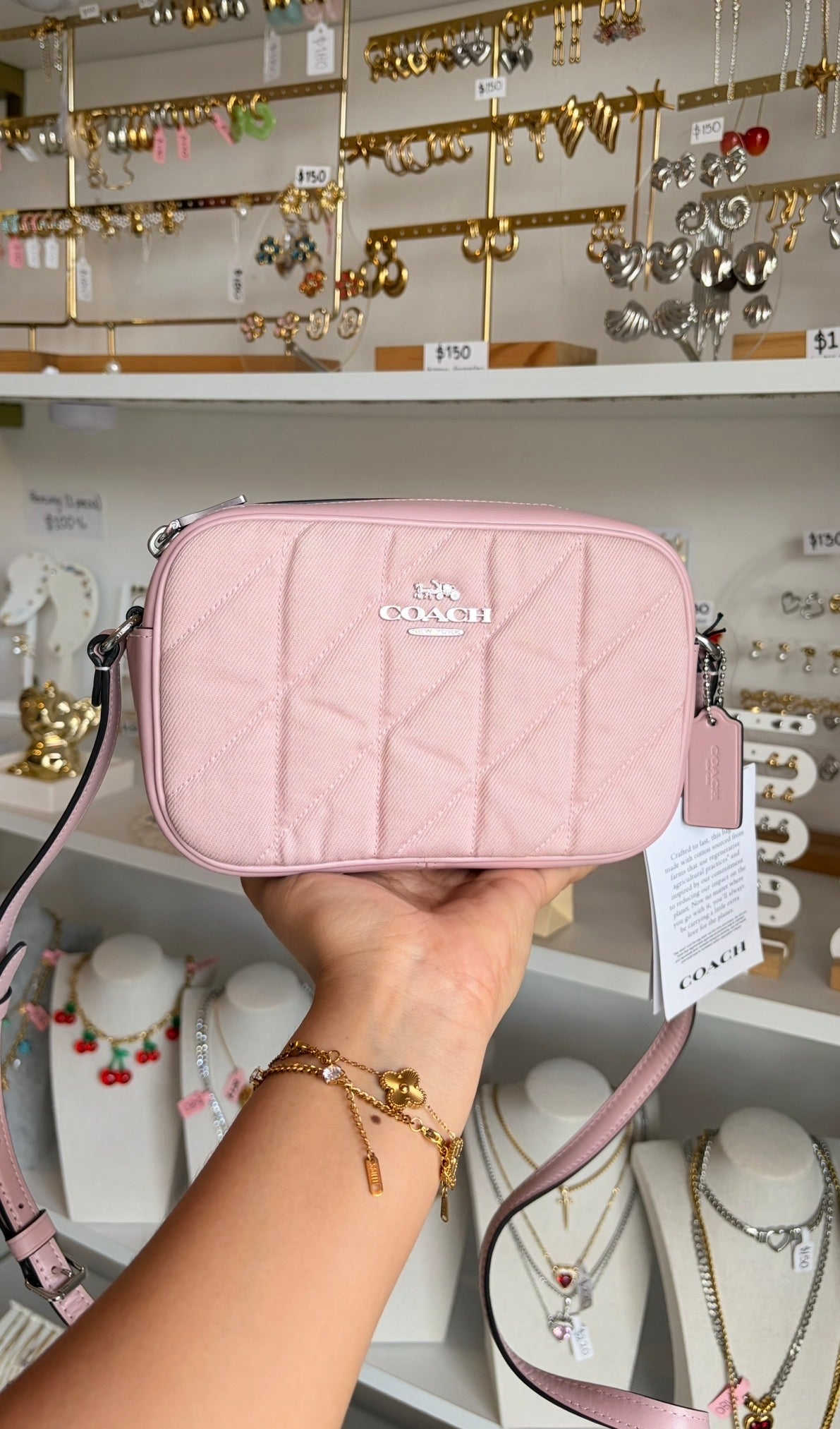 Bolsa Rosa Mini Jamie Coach