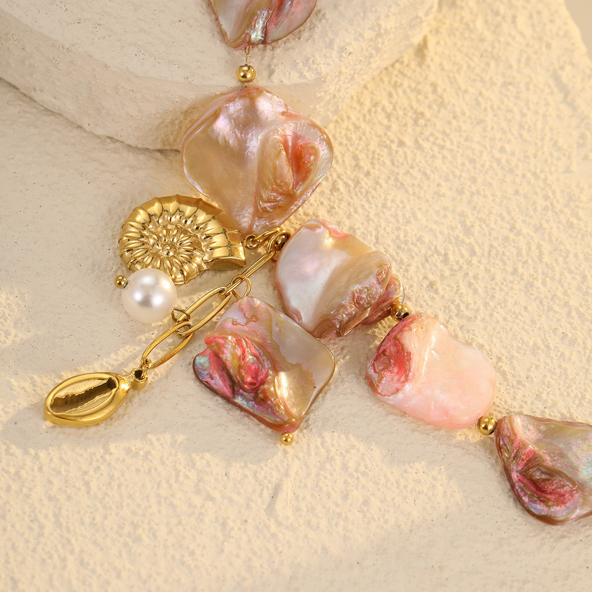 Pulsera Maxi Rosa Caracola