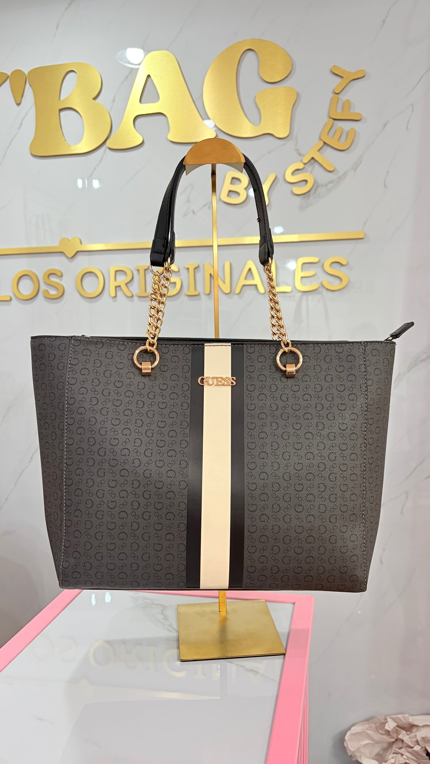 Bolsa Dama Tote Negra Guess