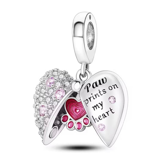 Charm Chapado Corazón Huellita