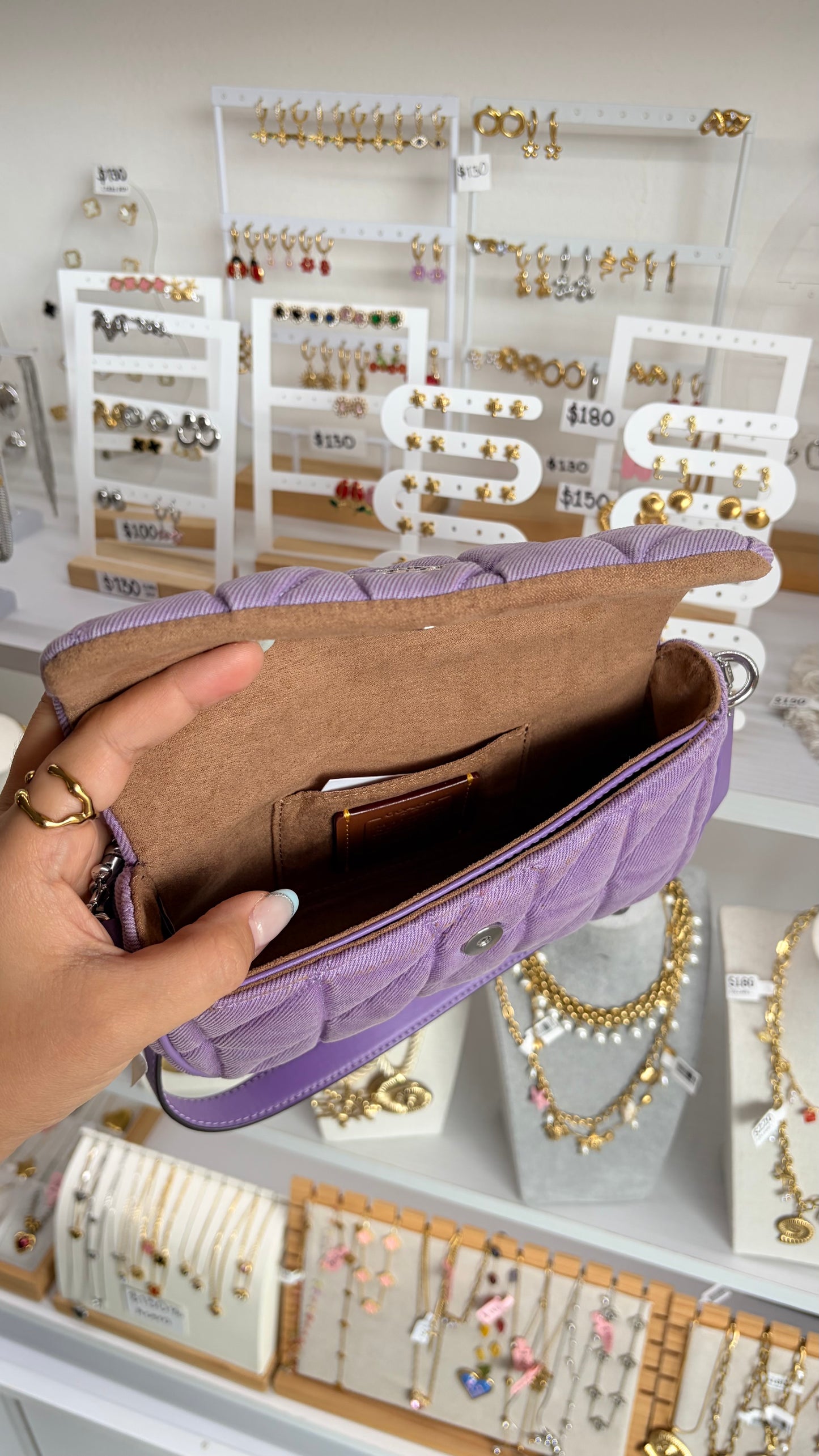 Bolsa Dama Hailey Morada Coach