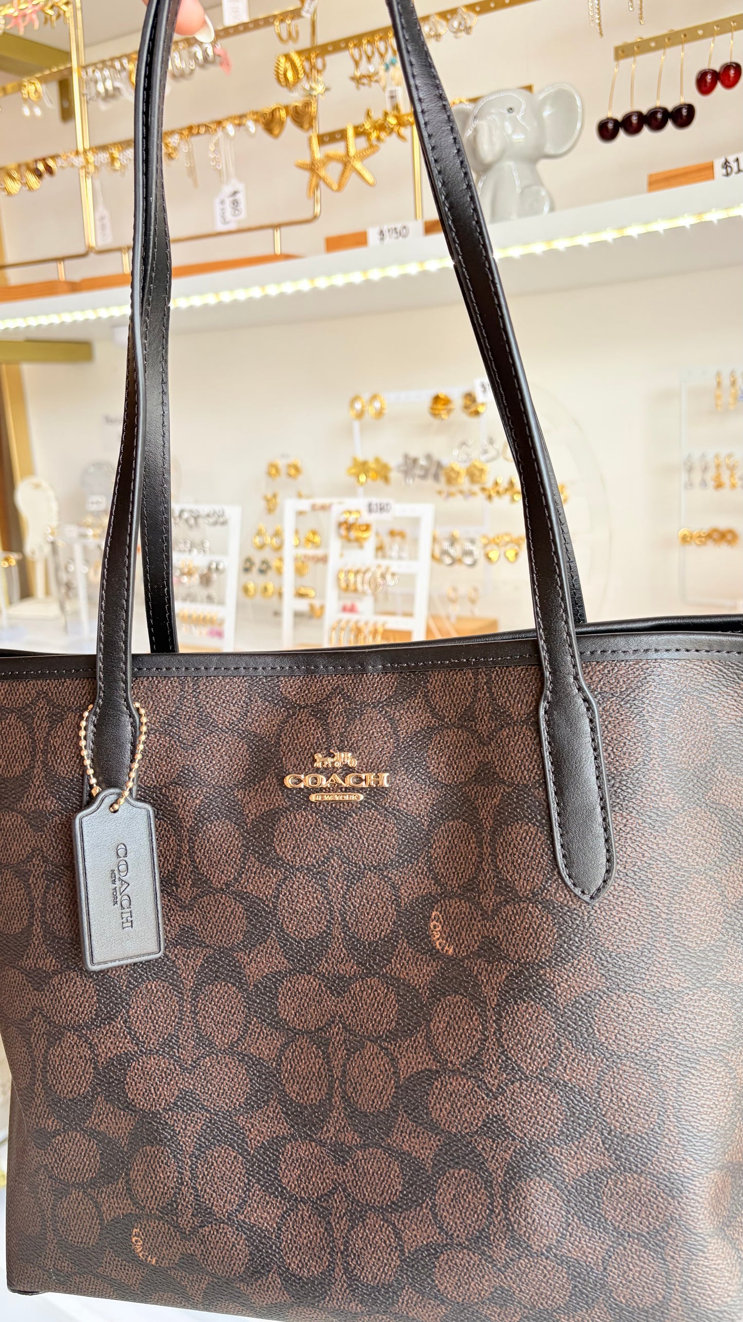 Bolsa Dama Chocolate City Tote Mediana Coach