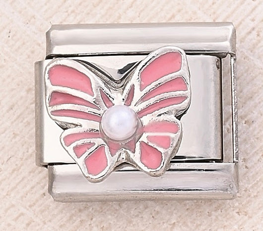Charm Italiano Mariposa Rosa