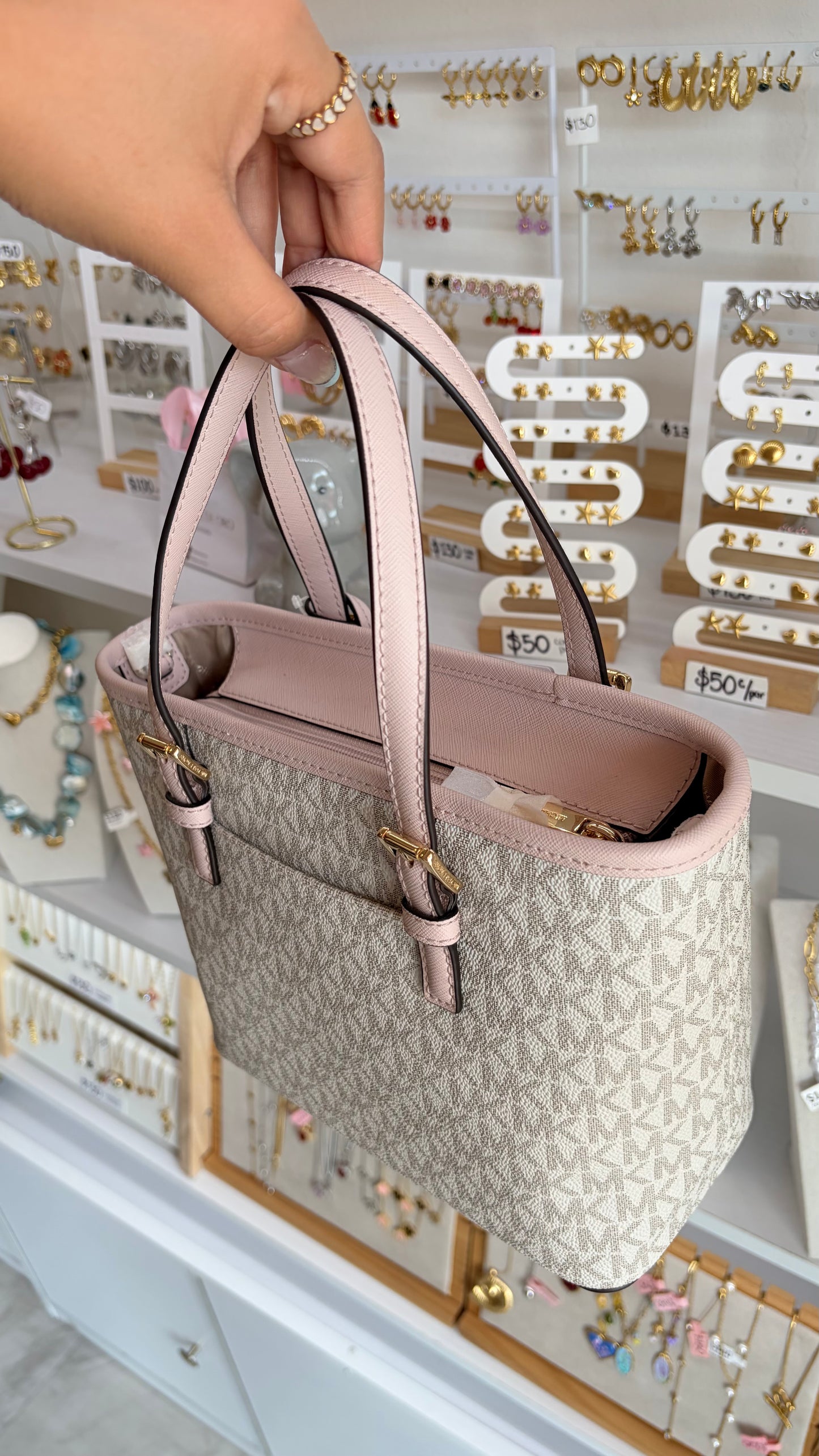 Bolsa Dama Rosa Y Vainilla Michael Kors