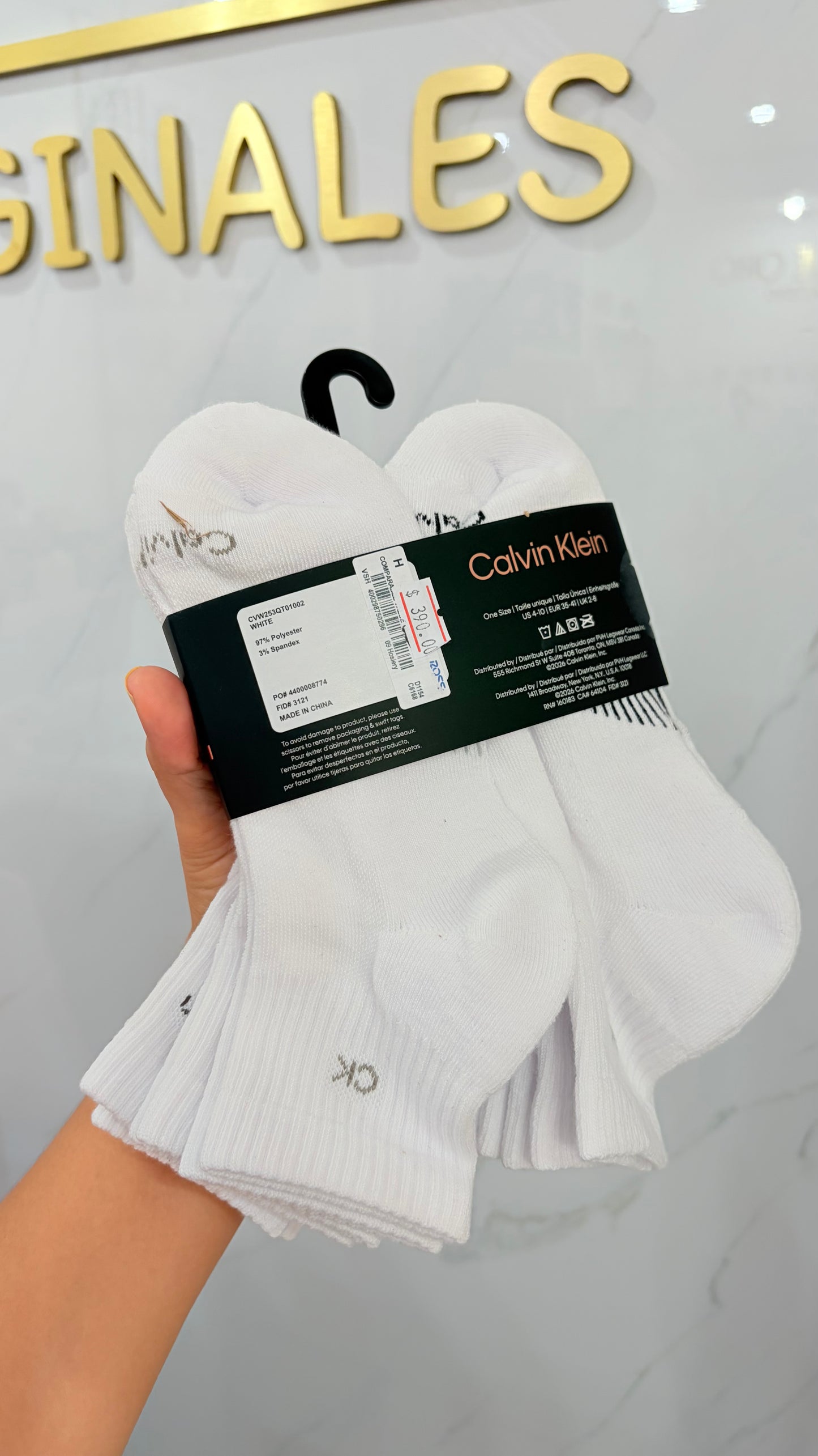 Calcetas Dama Blanco Calvin Klein