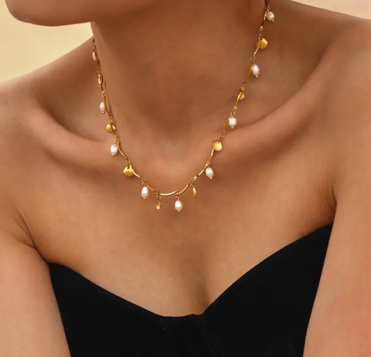 Collar Dijes Concha y Perla
