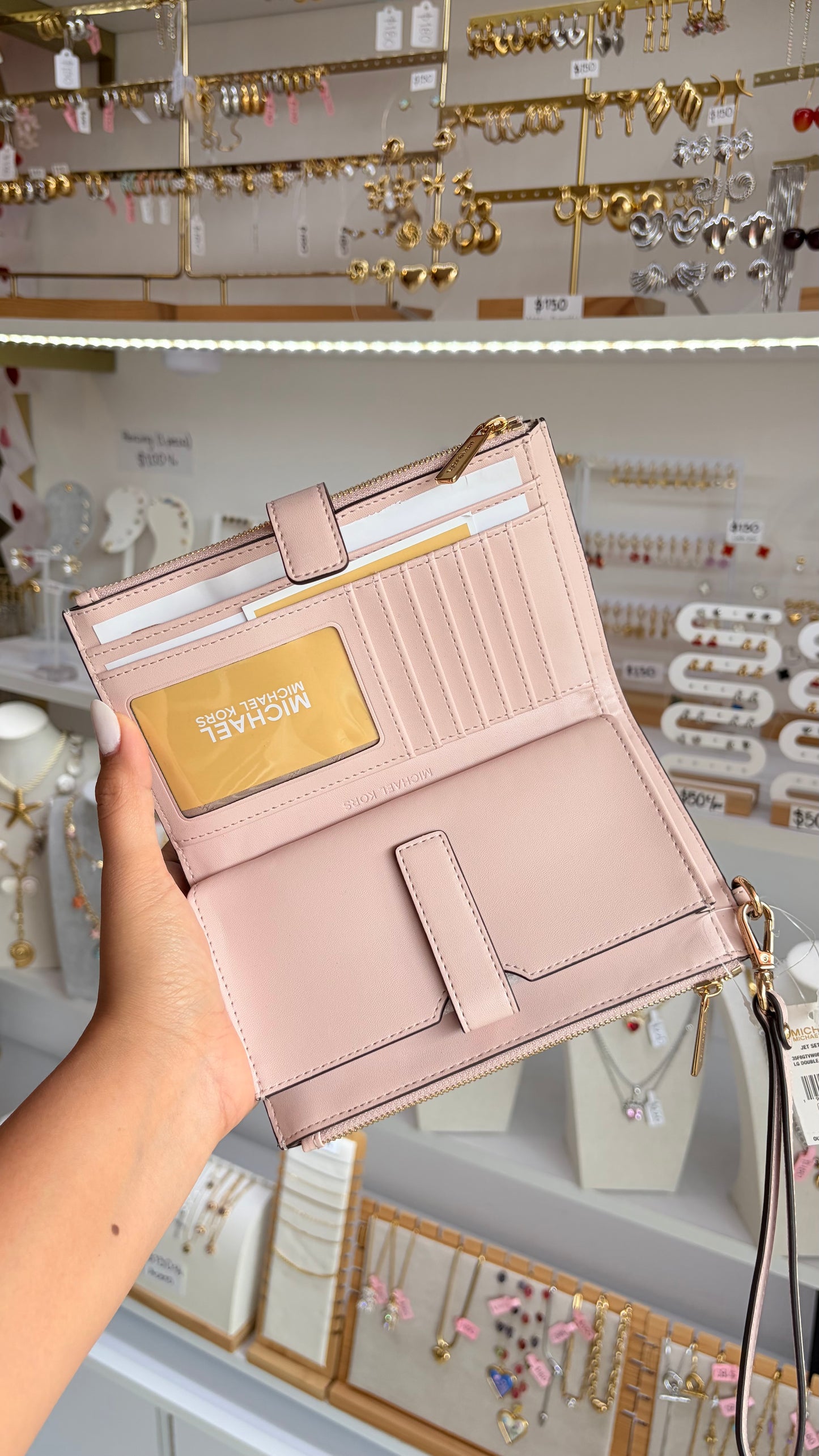 Cartera Dama Rosa Y Vainilla ￼Michael Kors