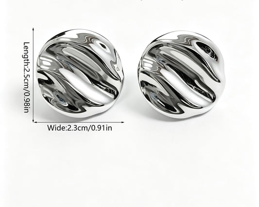 Aretes Circulares Ondas Finas